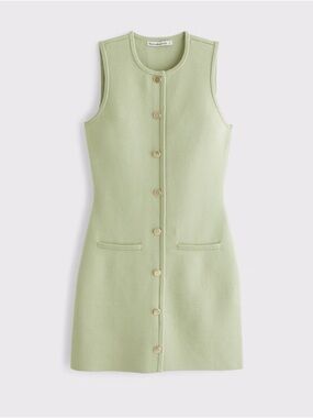 Abercrombie & Fitch The A&F Mara Mini Sweater Dress L (Green) NWT